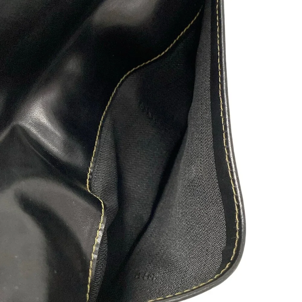 Fendi Pecan Long Wallet Black Beige PVC Leather